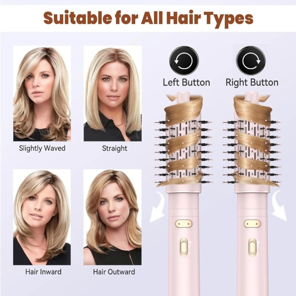 3 in 1 Pink Hair Styling Brush Set - Picture 2 of 8